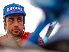 Fernando Alonso in the garage. Spain May 2022.