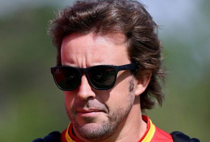 Fernando Alonso, Alpine, wearing sunglasses. Spain, May 2022.