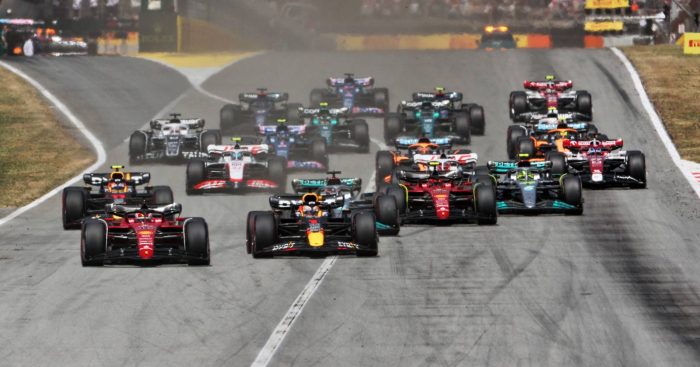 The start of the Spanish Grand Prix. May 2022.