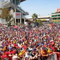 Crowds gather at the Spanish Grand Prix. Barcelona May 2022.