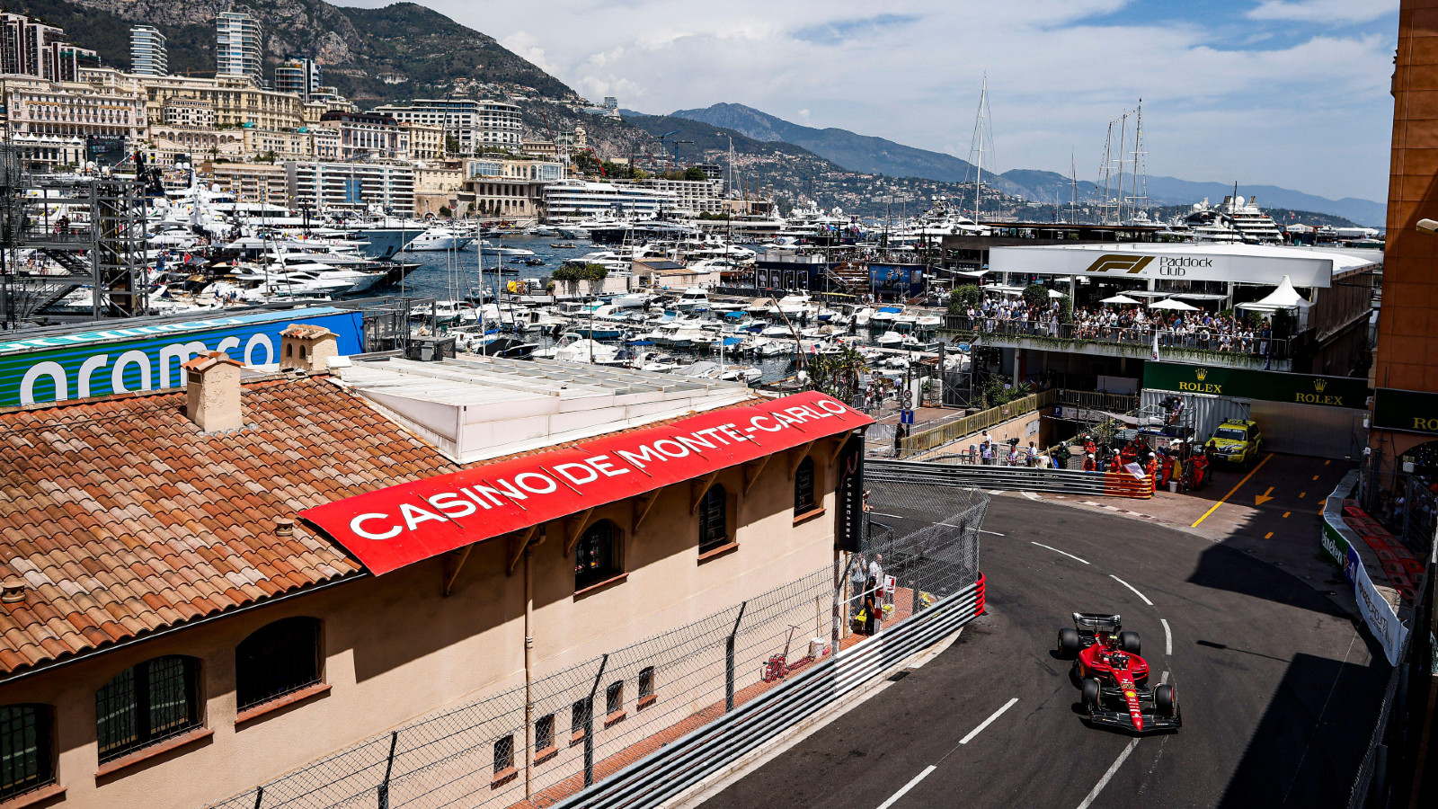 Ferrari's Charles Leclerc on track during the Monaco Grand Prix weekend. Monte Carlo, May 2022. Results.