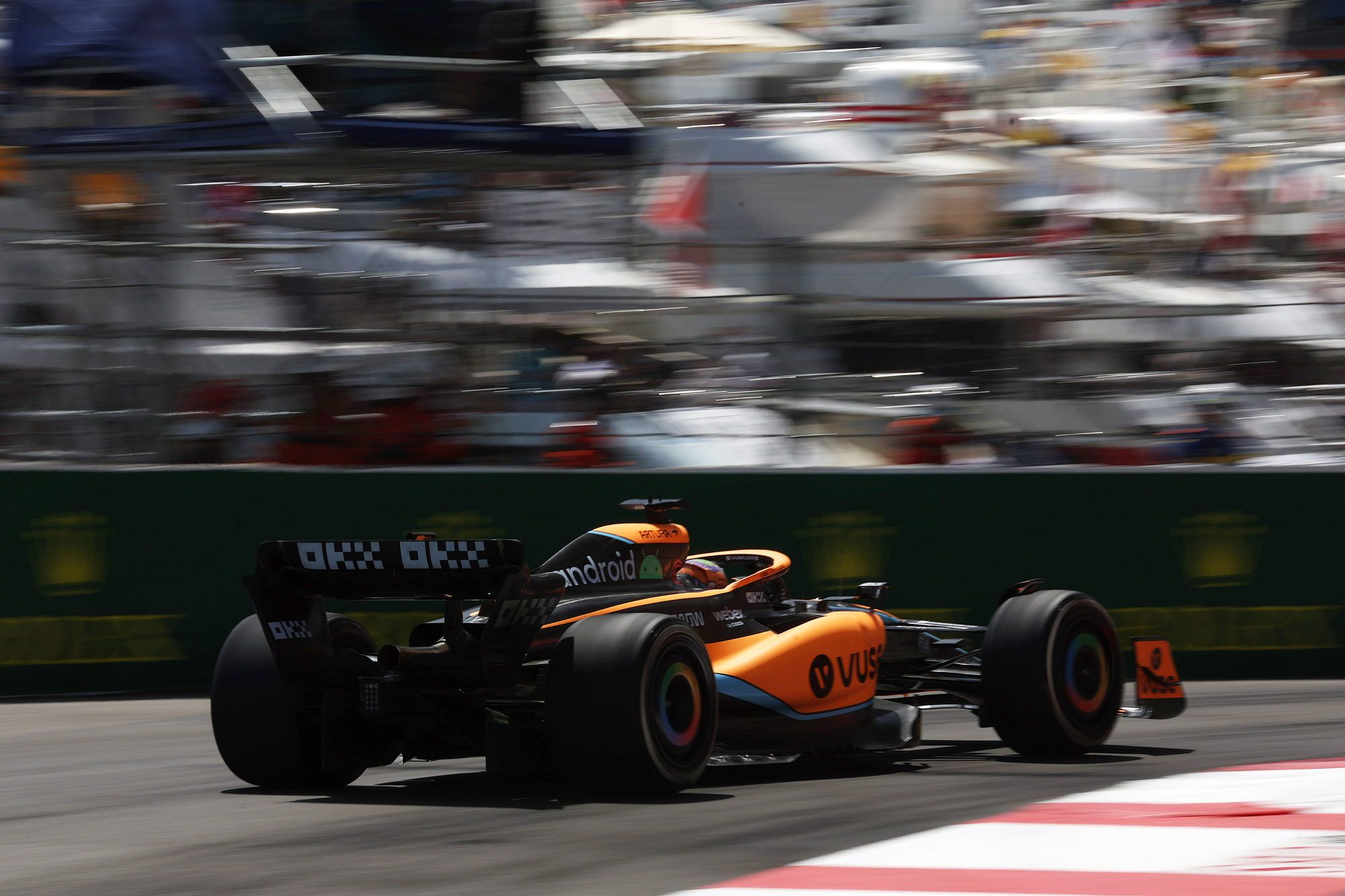 McLaren driver Daniel Ricciardo drives the Monaco Grand Prix Circuit May 2022
