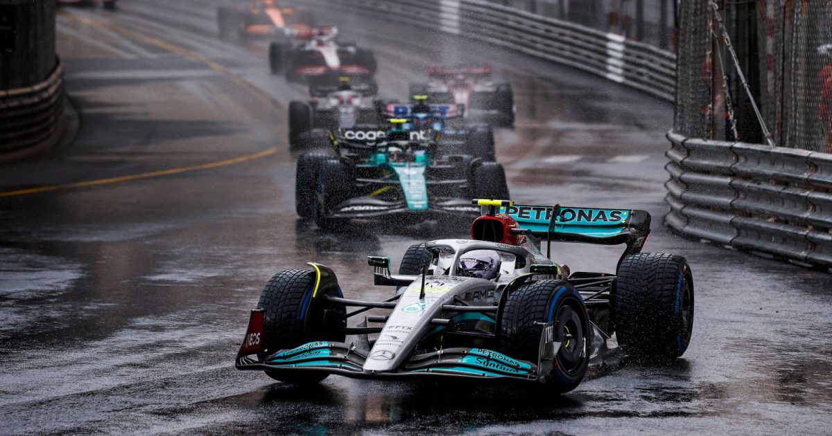 Lewis Hamilton at the rolling start in Monaco. Monaco May 2022