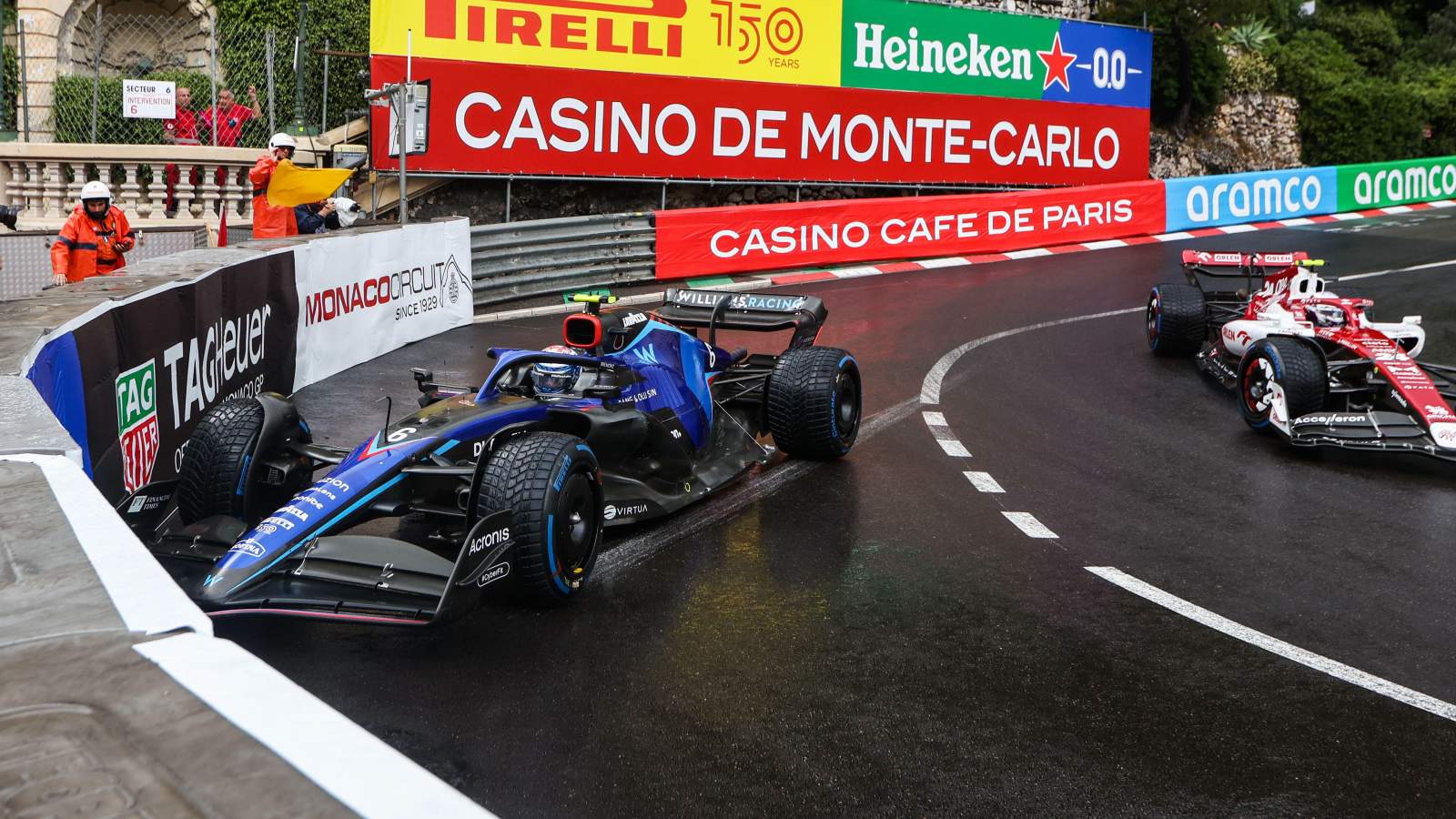 Nicholas Latifi crashes into the wall. Monaco, May 2022.