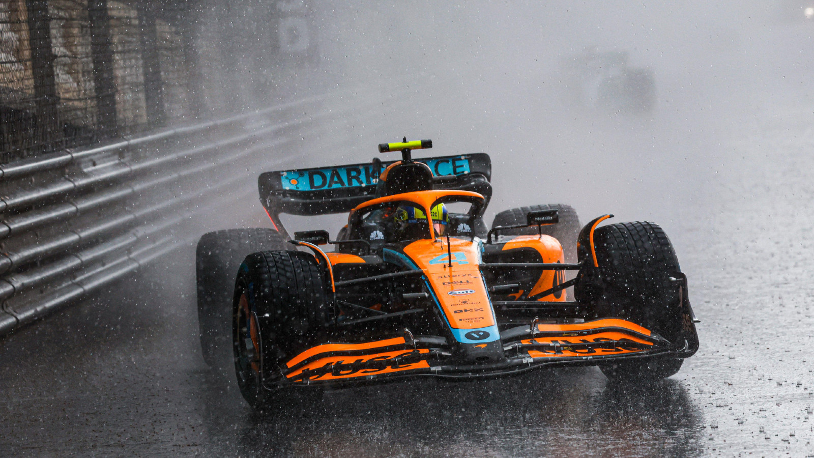 McLaren's Lando Norris on track during the Monaco Grand Prix. Monte Carlo, May 2022.