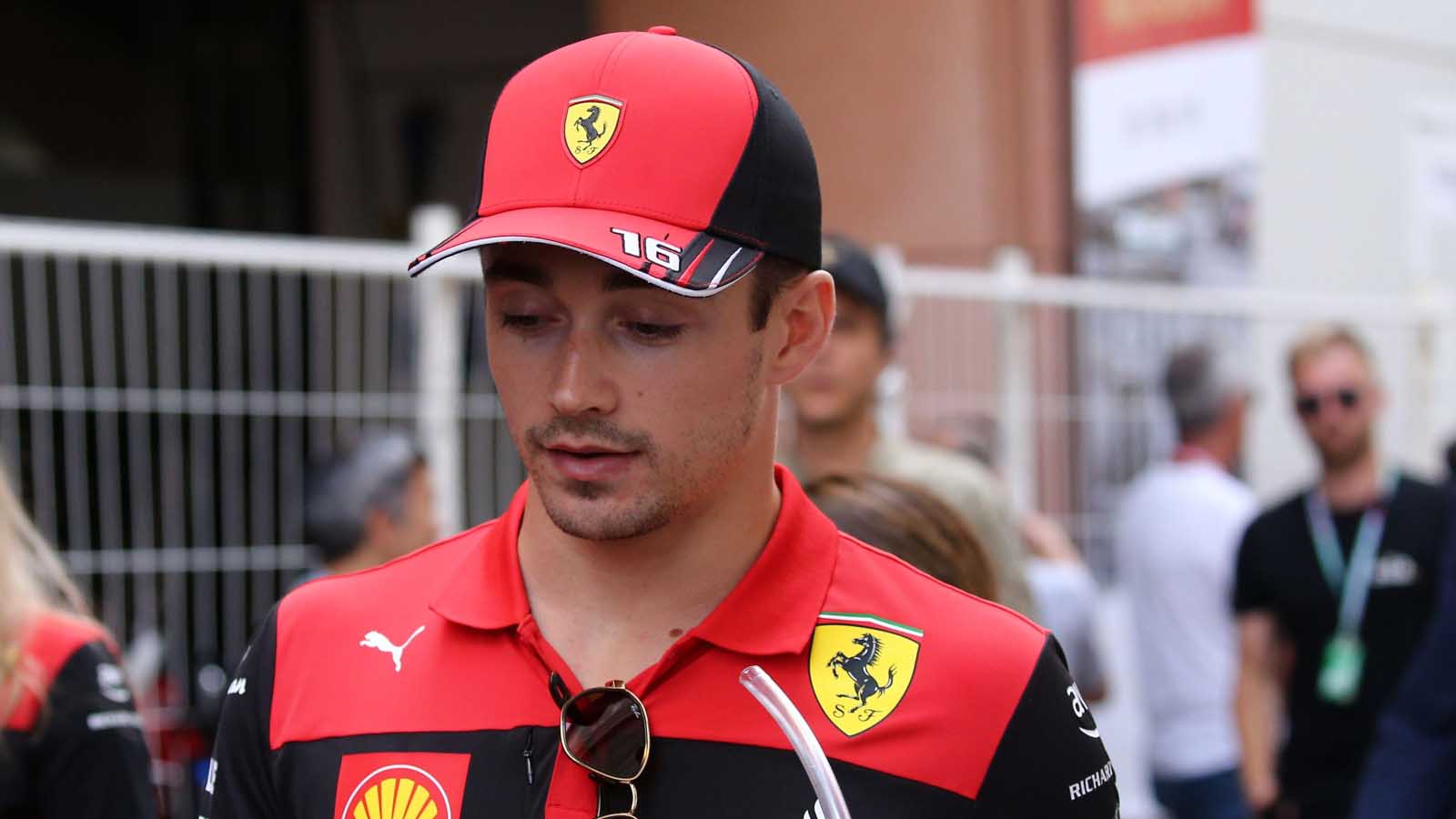 Charles Leclerc with his head down. Monaco May 2022.