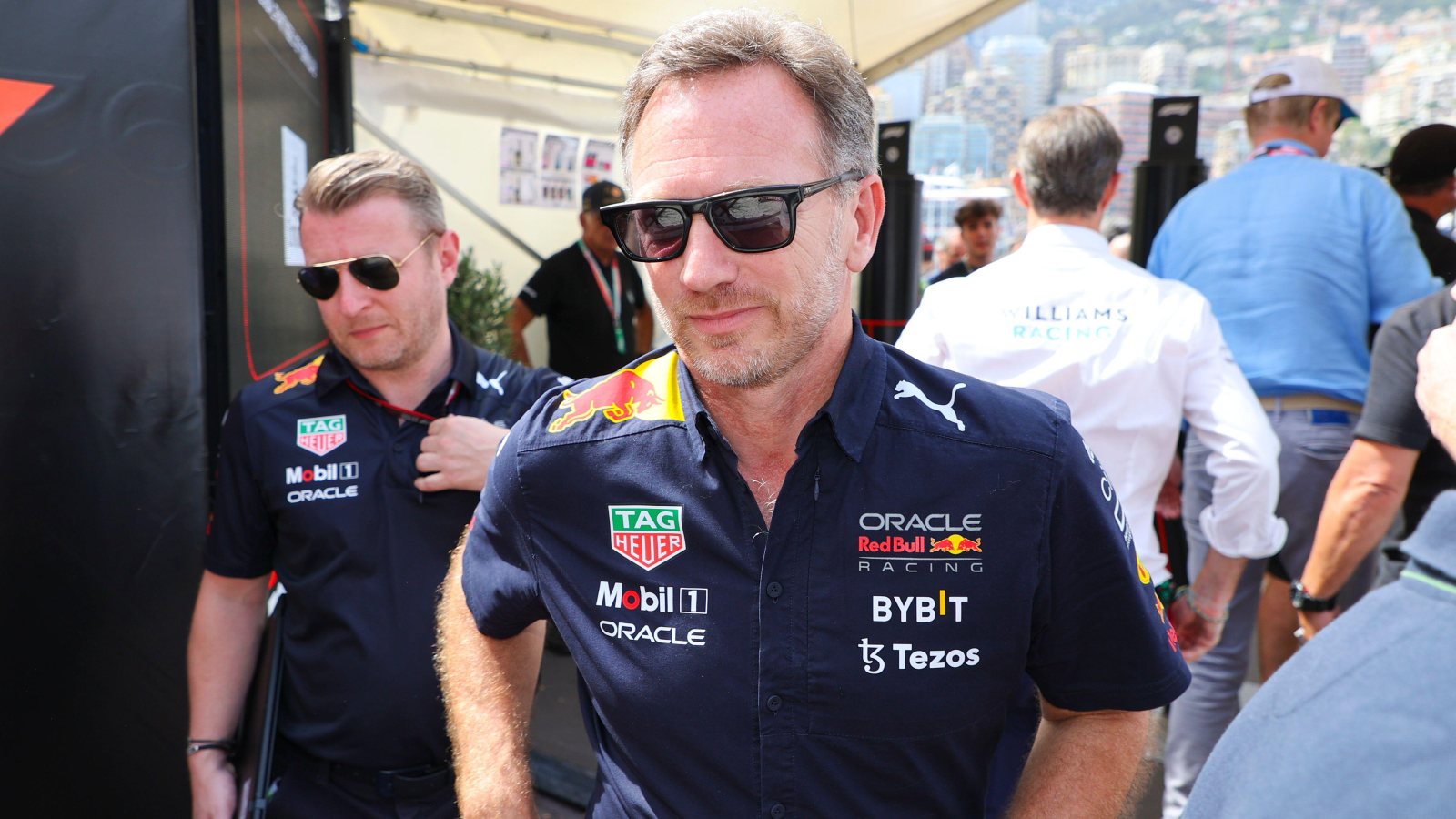 Christian Horner walking through the paddock. FIA F1 Monaco GP, May 2022.