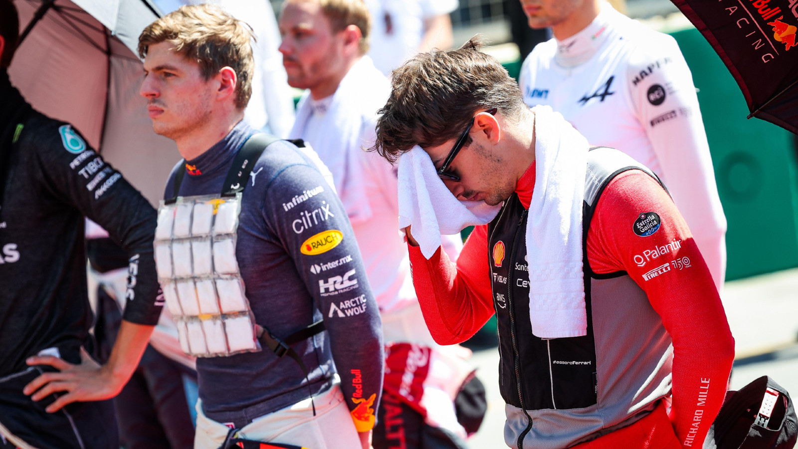 Ferrari's Charles Leclerc ahead of the Azerbaijan Grand Prix. Baku, June 2022.