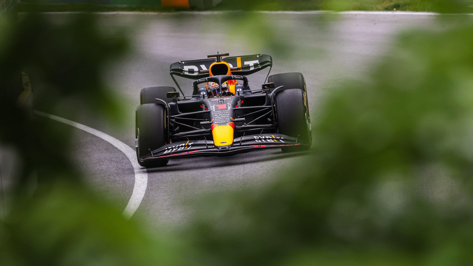 Max Verstappen driving during the practice session. Montreal, June 2022.