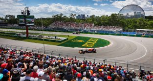 Max Verstappen's Red Bull during Canadian GP practice. Montreal June 2022.