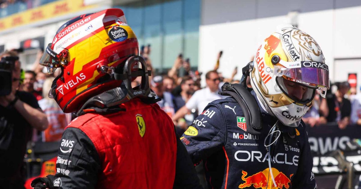 Carlos Sainz and Max Verstappen. Canada June 2022.