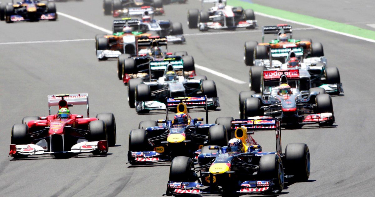 A general shot of the starting grid for the 2011 European Grand Prix. Valencia 2011