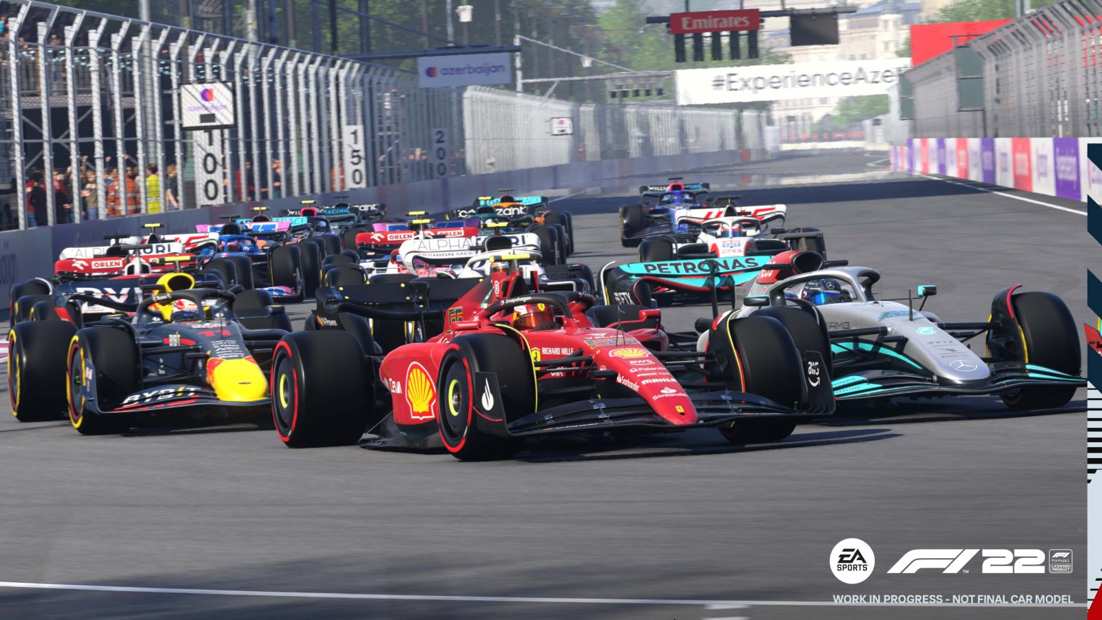 F1 22 graphic from the Azerbaijan Grand Prix
