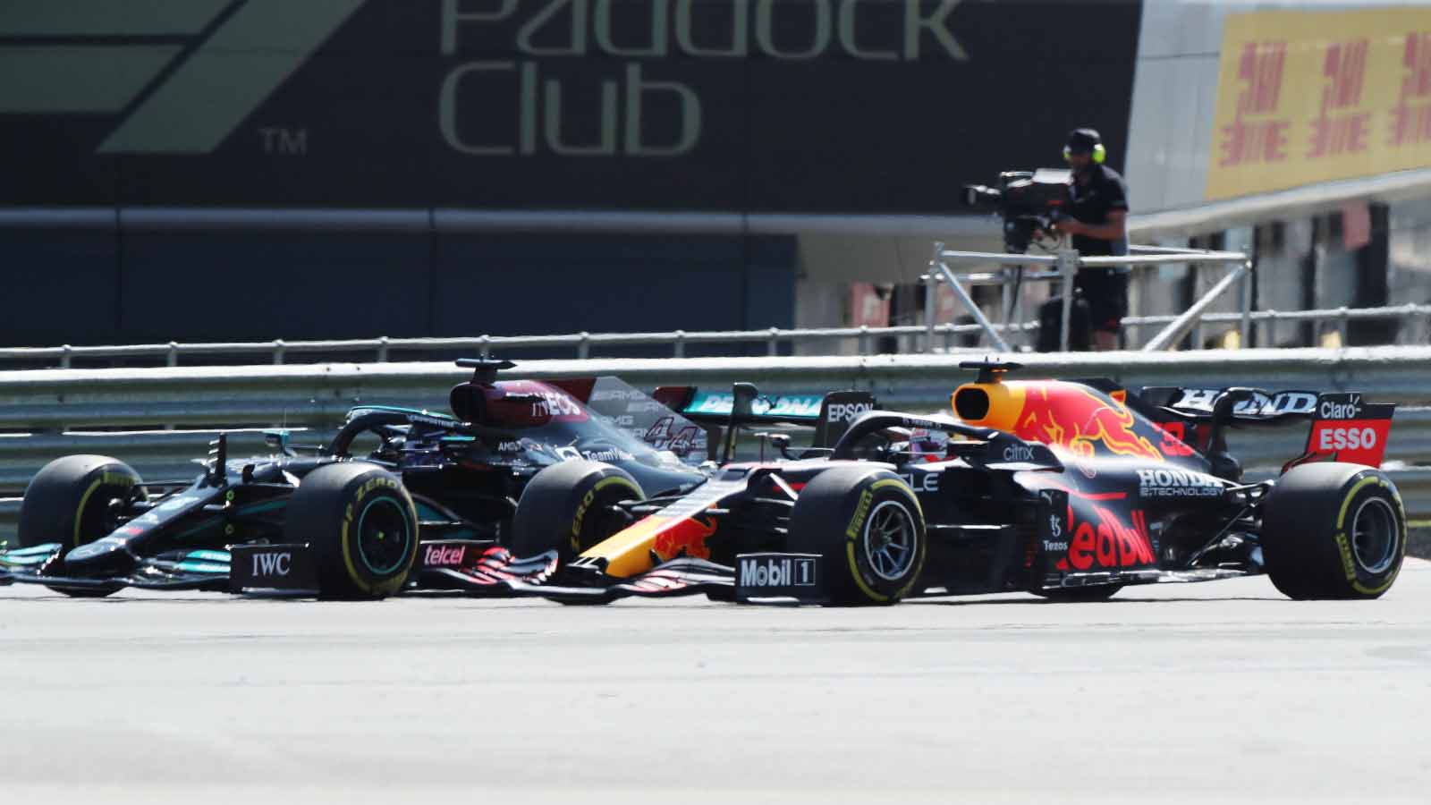 Lewis Hamilton i Max Verstappen.  Gran Premi Britànic juliol 2021.