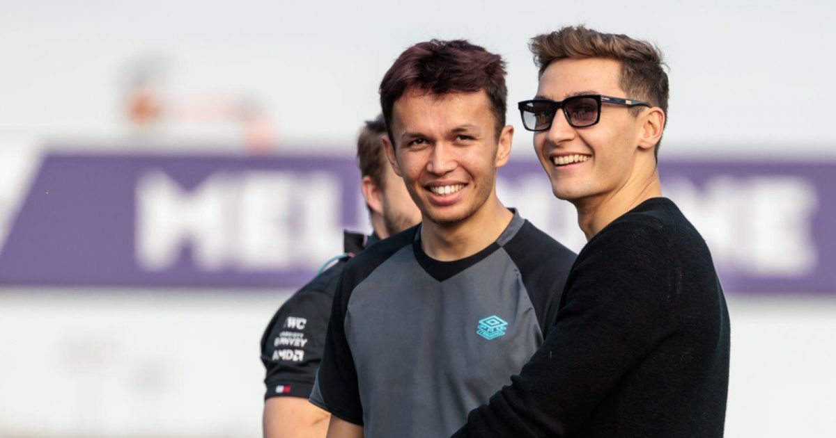 Alex Albon and George Russell in the build up to the race weekend. Australia April 2022