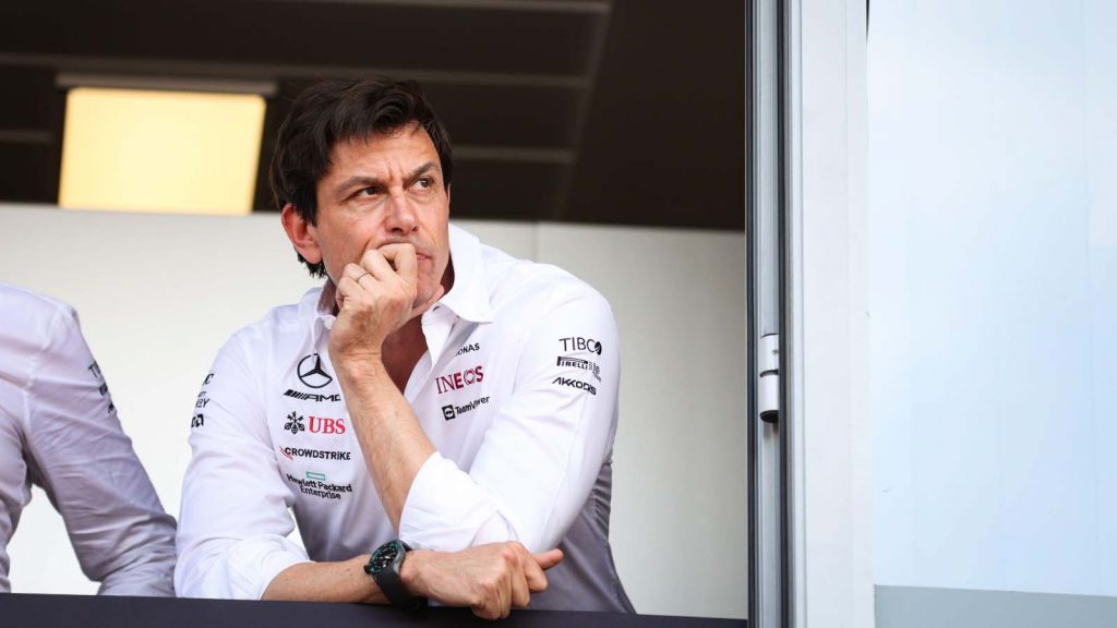 Toto Wolff leaning out of the window. Monaco May 2022