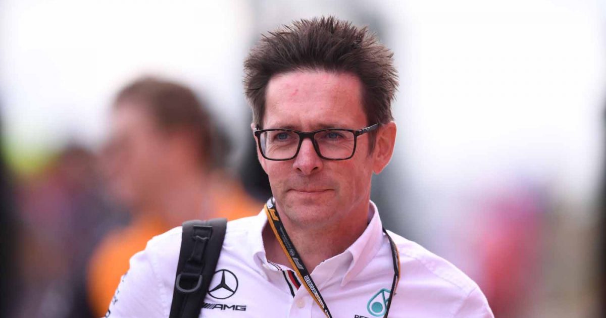 Mercedes trackside engineering director Andrew Shovlin. Silverstone July 2022.