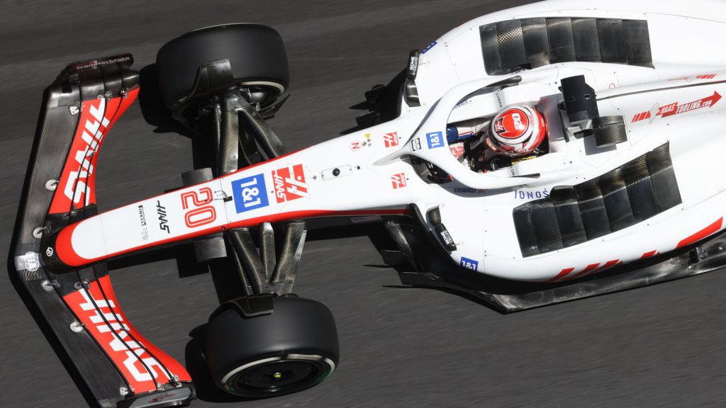 Kevin Magnussen pictured from above. Monaco May 2022