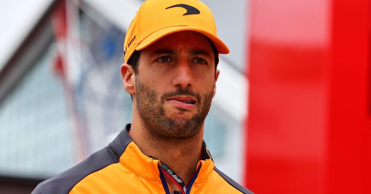 Daniel Ricciardo, McLaren, looking confused. England, July 2022.