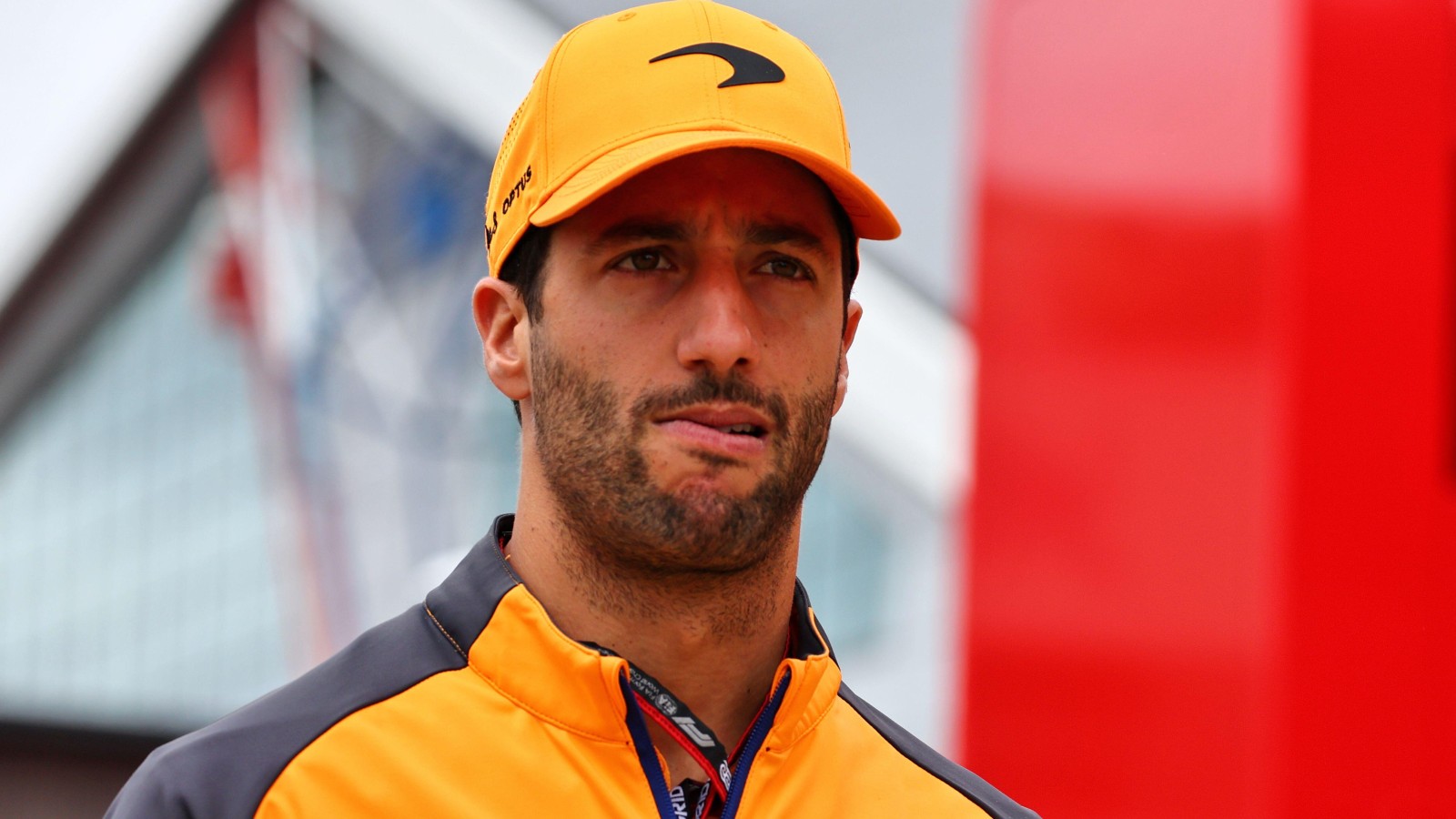 Daniel Ricciardo, McLaren, looking confused. England, July 2022.