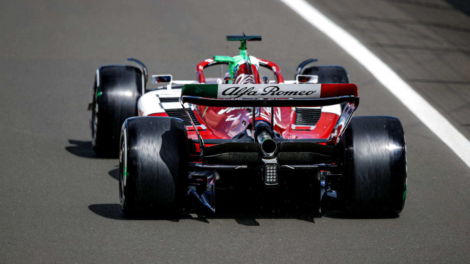 Alfa Romeo's Valtteri Bottas drives during the British Grand Prix weekend. Silverstone, July 2022.