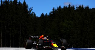 Red Bull's Max Verstappen on track during practice for the Austrian Grand Prix. Spielberg, July 2022. Results