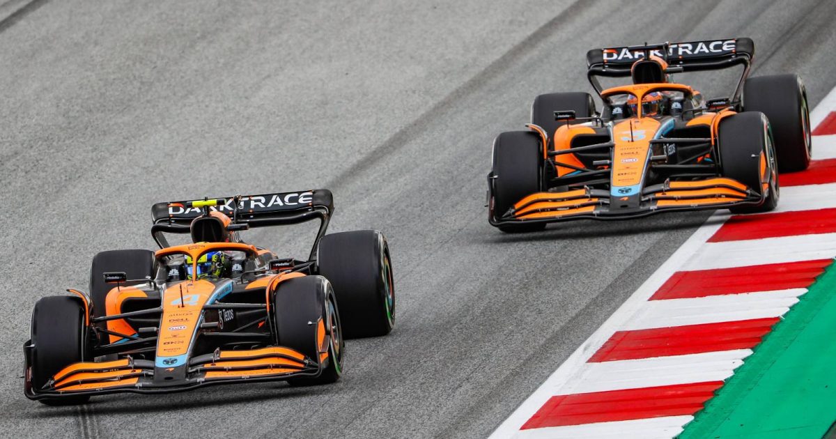 Daniel Ricciardo and Lando Norris at the Austrian Grand Prix. Spielberg, July 2022.