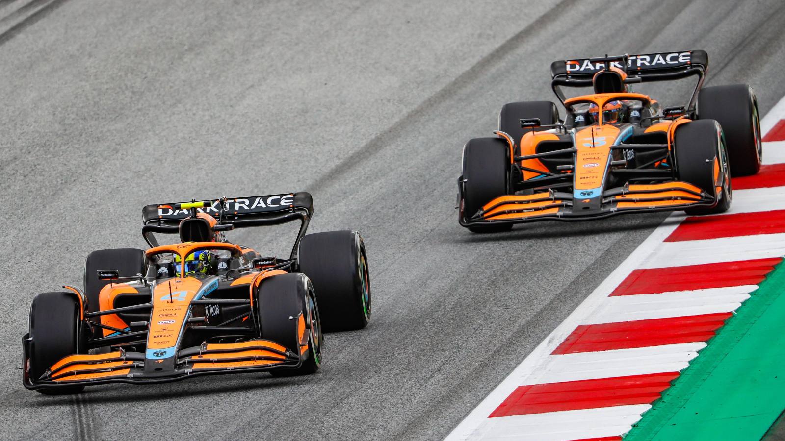 Daniel Ricciardo and Lando Norris at the Austrian Grand Prix. Spielberg, July 2022.