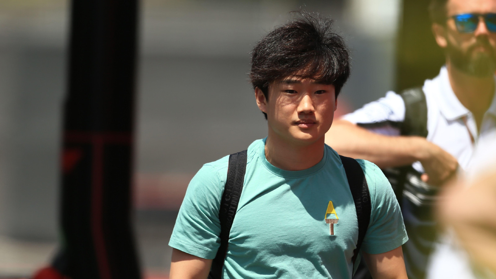 AlphaTauri's Yuki Tsunoda in the paddock at the Spanish Grand Prix. Barcelona, May 2022.