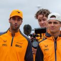 Lando Norris reacts after Daniel Ricciardo’s impending McLaren exit is confirmed