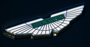 Badge of car manufacturer Aston Martin.