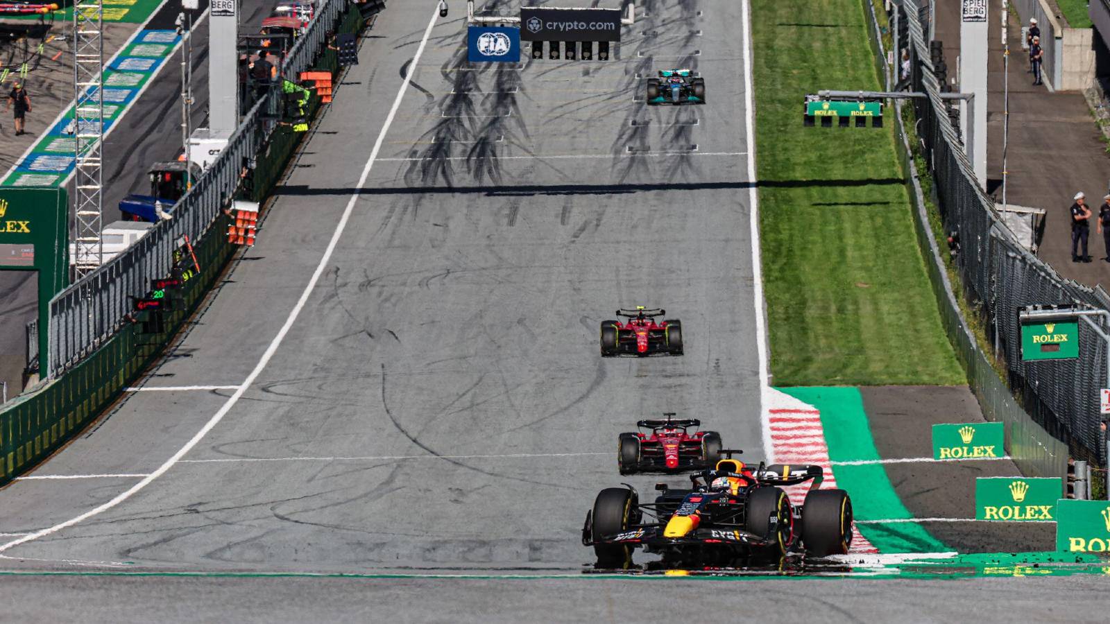 Max Verstappen leads sprint qualifying for the Austrian GP. Red Bull Ring July 2022.