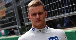 Mick Schumacher on the grid before the Austrian GP. Red Bull Ring July 2022.