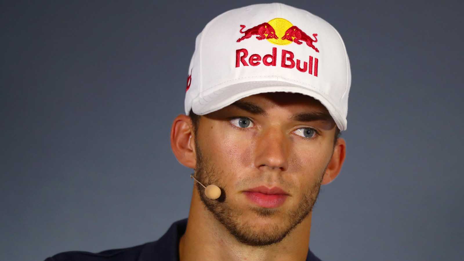 Pierre Gasly in a press conference. Italy September 2019.