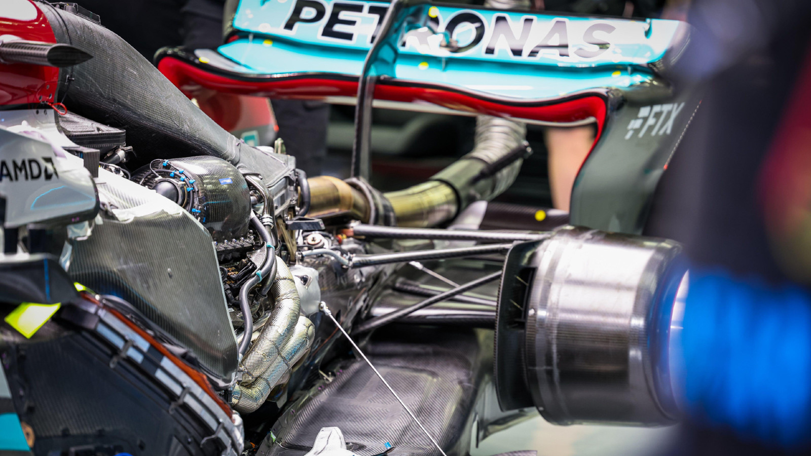 Mercedes' F1 engine on display. engine rules