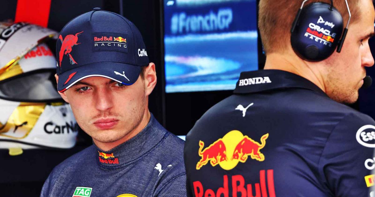 Max Verstappen stares out. France July 2022.