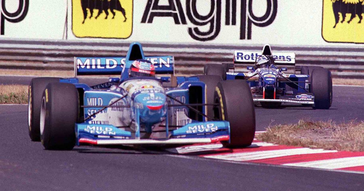 Michael Schumacher and Damon Hill. 1995 Hungarian GP F1 quiz.