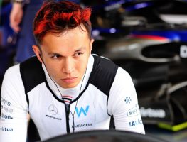 Alex Albon, Williams, looking serious. Hungary, July 2022.