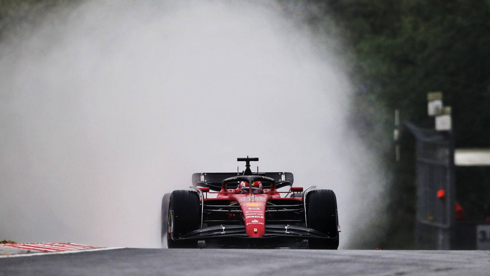 Charles Leclerc's Ferrari in FP3 for the Hungarian Grand Prix. Hungaroring July 2022.