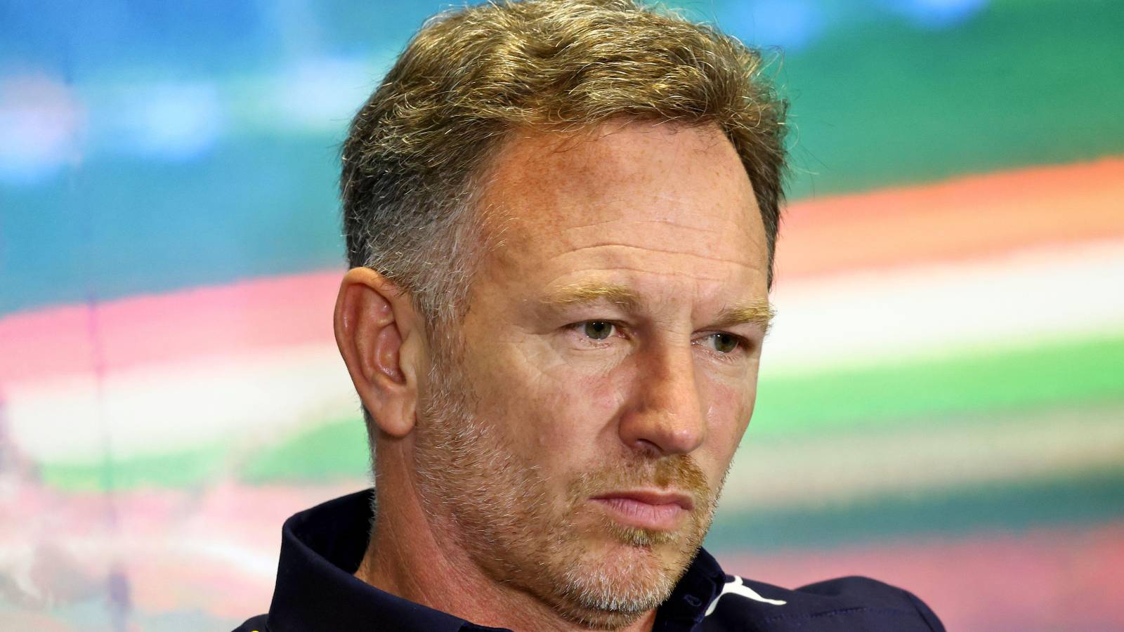 Red Bull principal Christian Horner looking sad. Hungary, July 2022.