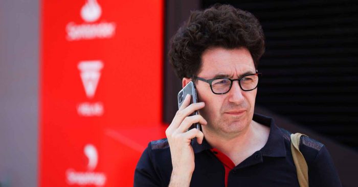 Ferrari team boss Mattia Binotto. Hungary July 2022.