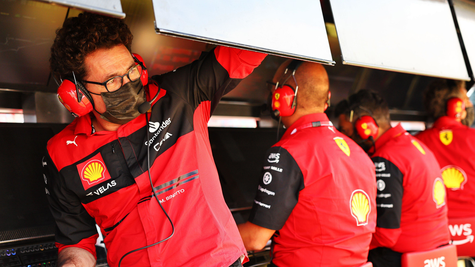 米attia Binotto on the pit wall. France July 2022