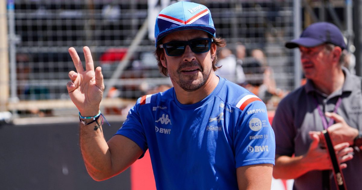 Alpine's Fernando Alonso at the Hungarian Grand Prix. Budapest, July 2022.