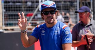 Alpine's Fernando Alonso at the Hungarian Grand Prix. Budapest, July 2022.