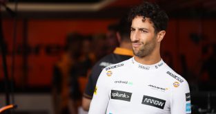 McLaren's Daniel Ricciardo at the Hungarian Grand Prix. Budapest, July 2022.