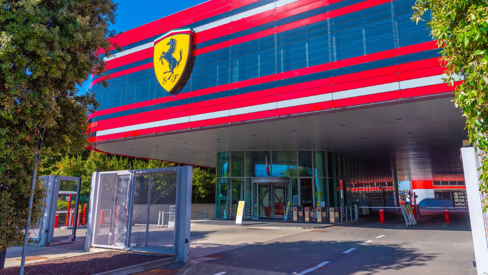 Ferrari factory entrance. Maranello September 2021.