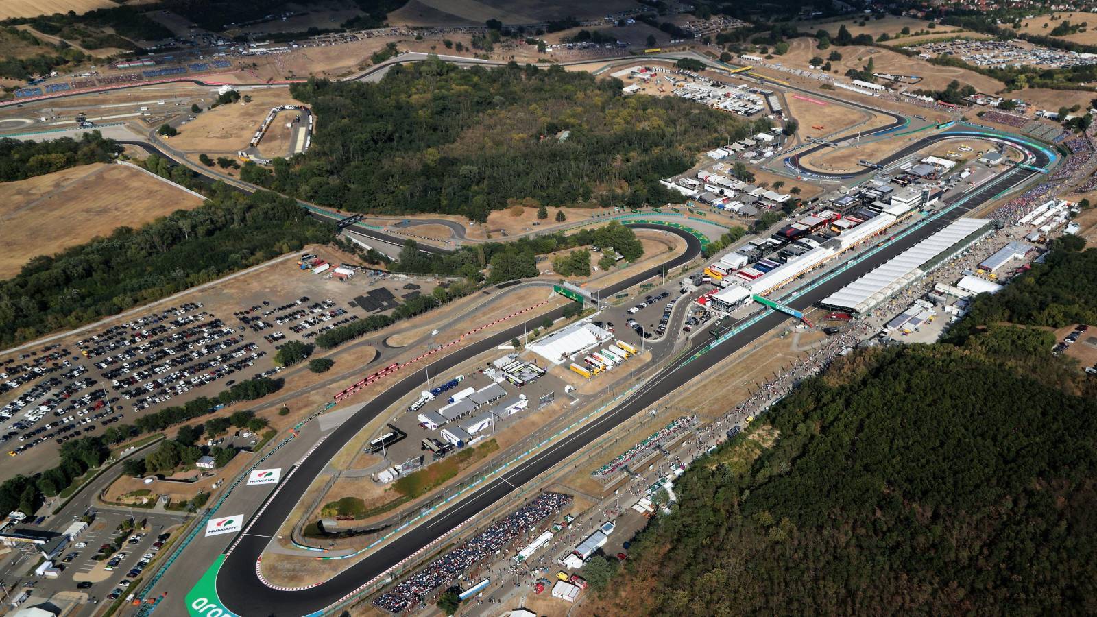 Aerial view of the Hungaroring. July 2022.