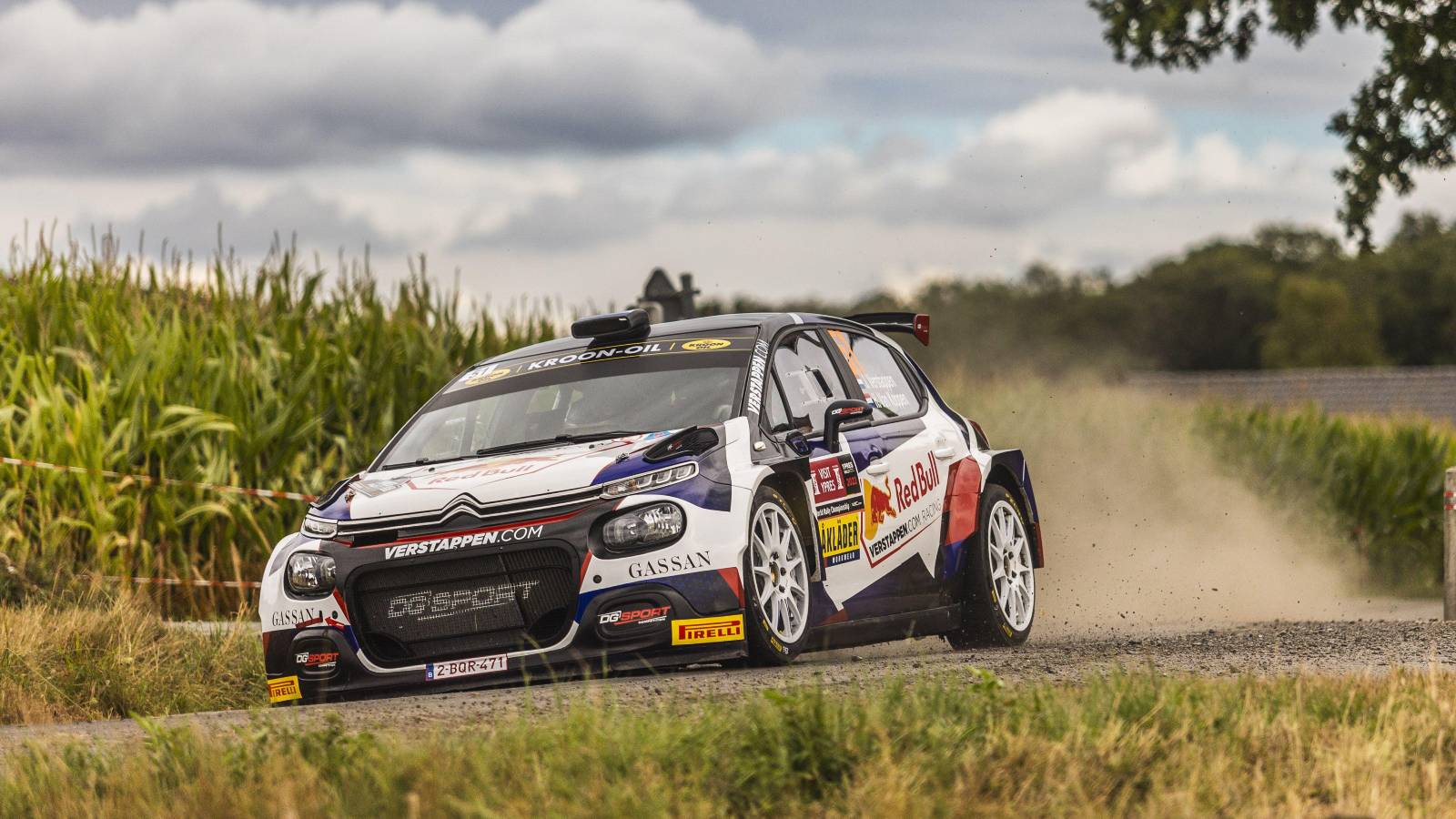 Jos Verstappen in action at the Ypres Rally. Belgium, August 2022.