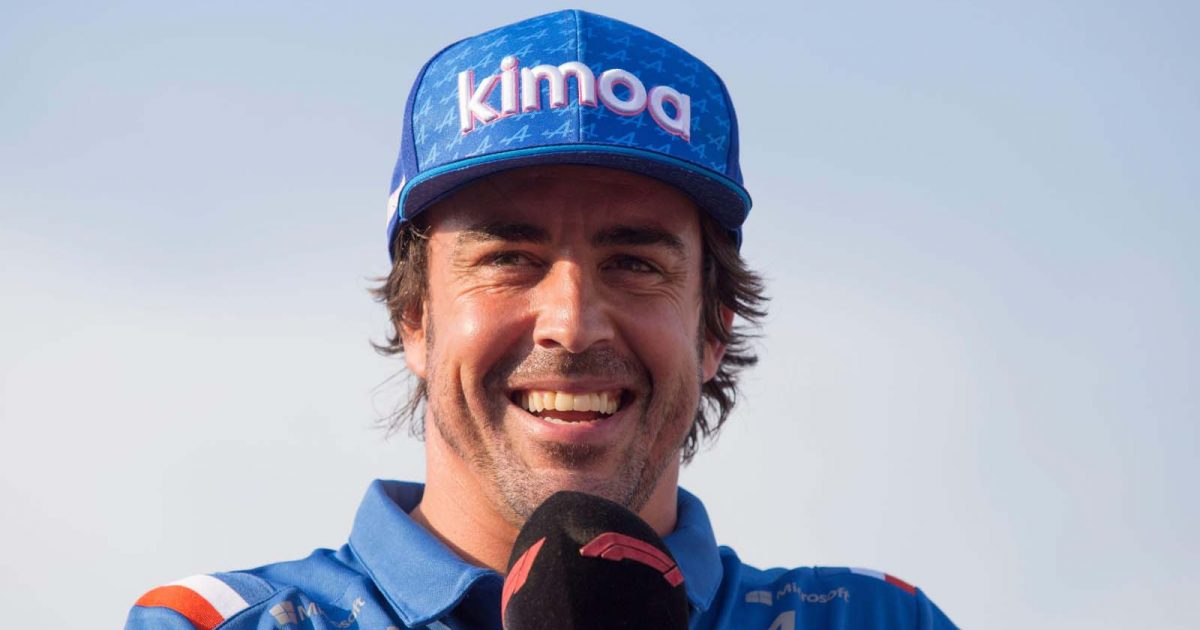 Fernando Alonso smiles while talking. Hungary July 2022.