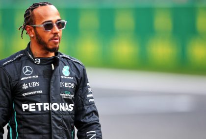 Mercedes driver Lewis Hamilton attends media day at the Belgian Grand Prix. Spa-Francorchamps, August 2022.
